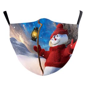 Christmas Digital Printing Double-layer Dust Mask (Option: B178 1078-Adult Average Size)