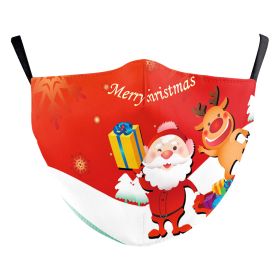 Christmas Light Shadow Digital Printing Double-layer Dust Mask (Option: B178 1088-Adult Average Size)