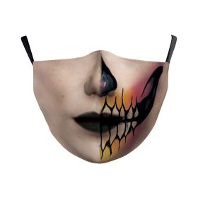 Digital Printing Wansheng Face Mask Skull Double-layer Dust Mask (Option: B178 145-Average Size For Adults)