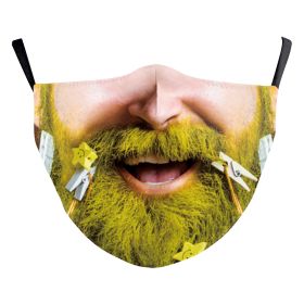 Santa Claus Digital Printing Double Layer Dustproof Mask (Option: B178 1832-Adult Average Size)