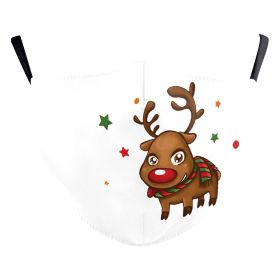 Christmas Snowman Digital Printing Double Layer Dustproof Mask (Option: B178 1153-Adult Average Size)