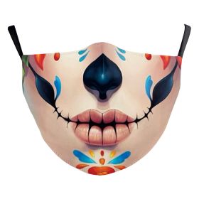 Digital Printing Ghost Face Wansheng Clown Funny Double-layer Dust Mask (Option: B178 693-Adult Average Size)