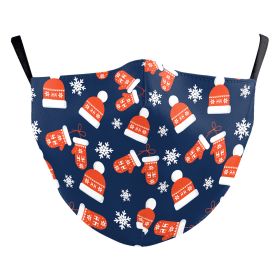 Christmas Green Digital Printing Windproof Double Layer Dustproof Mask (Option: B178 1190-Adult Average Size)