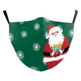 Christmas Beard Digital Printing Double Layer Dustproof Mask (Option: B178 797-Average Size For Adults)