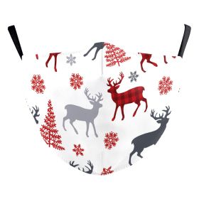 Christmas Green Digital Printing Windproof Double Layer Dustproof Mask (Option: B178 1182-Adult Average Size)