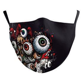 Halloween Clown Funny Horror Creative Double-layer Dust Mask (Option: B178 741-Adult Average Size)