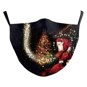 Christmas Red Digital Printing Double-layer Dust Mask (Option: B178 1476-Adult Average Size)