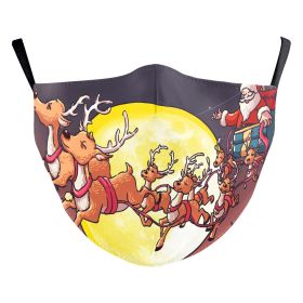 Christmas Light Shadow Digital Printing Double-layer Dust Mask (Option: B178 1083-Adult Average Size)