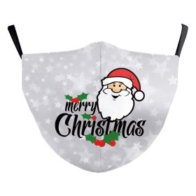 Santa Elk Digital Printing Double-layer Dust Mask (Option: B178 1338-Average Size For Adults)