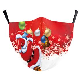 Christmas Single Corner Print Double Layer Dust Mask (Option: B178 762-Adult Average Size)