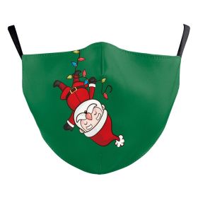 Christmas Snowman Digital Printing Double Layer Dustproof Mask (Option: B1781158-Adult Average Size)