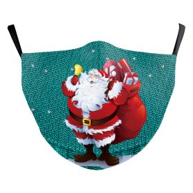 Santa Elk Digital Printing Double-layer Dust Mask (Option: B178 1329-Average Size For Adults)