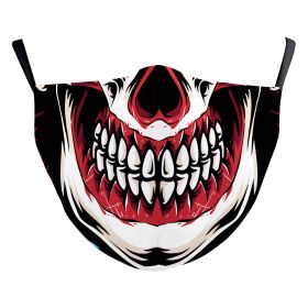 Wanfestival Skull Clown Digital Printing Double-layer Dust Mask (Option: B178 068-Average Size For Adults)