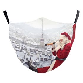 Snowflake Christmas Red Digital Printing Double-layer Dust Mask (Option: B178 1456-Adult Average Size)