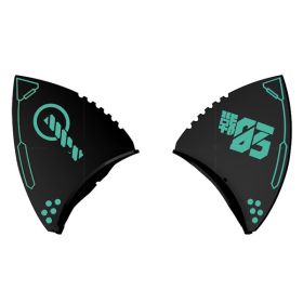 Punk Mask Cat Ears Headband Function Two-dimensional Sci-fi Machinery (Option: Cat ears black cyan)