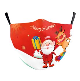 Christmas Snowflake Digital Printing Double-layer Dust Mask (Option: B1781088-Adult Average Size)